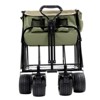 FURNIinspire Outdoor Serving Carts 440lbs Collapsible Foldable Wagon Cart with Strapping System for Camping Sports, Green, 35.04"*22.44"*38.58" - 4 of 4