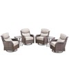 Outdoor Swivel Rocker Chair with 6 Inch Thick Cushion 2 in 1 Porch Glider Swivel Chair - Wicker Patio Furniture Patio Swivel Glider Seating - 2 of 4