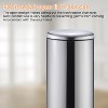8 Gallon Stainless Steel Trash Can with Bamboo Lid, Soft-Close Pedal, Removable Bucket for Kitchen, Office - 2 of 4