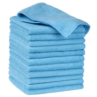 Unique Bargains Cotton Thick and Absorbent Kitchen Towels 13 X 13 Inches 6  Pcs Green