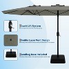 Jojoka 15FT Large Patio Umbrella with Base,Double-Sided Outdoor Market Rectangle Umbrellas for 2-8 People - 2 of 4