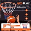 VEVOR Basketball Rim, Wall Door Mounted Basketball Hoop, Heavy Duty Q235 Basketball Flex Rim Goal Replacement with Net, Standard 18" In - 4 of 4