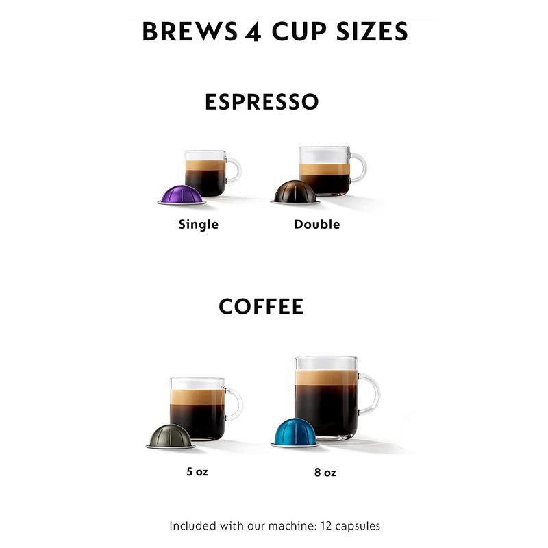Nespresso Vertuo Plus Deluxe Coffee Maker and Espresso Machine by DeLonghi - Titan, 5 of 14