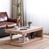 47.2" Wood Coffee Table with Open Shelf and Turned Legs for Living Room - 2 of 4
