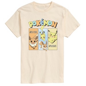 Men's - Pokémon - Pikachu and Eevee Pastel Short Sleeve Graphic T-Shirt - 1 of 3