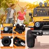 24V 2-Seater Kids Ride On Truck, Electric Battery Powered Car with 2WD/4WD Switch, Remote Control, Trunk, LED Lights, Music & Suspension - 3 of 4