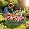 6x3x1ft Galvanized Raised Garden Bed Kit, Oval Raised Beds with Open-Ended Base, Metal Planter Box for Vegetables, Flowers, Herbs & Fruits - 2 of 4