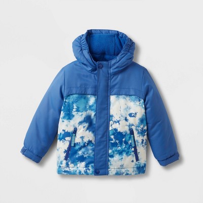 Image of Toddler Boys' Tie-Dye Long Sleeve 3-in-1 Jacket - Cat & Jack™ Royal Blue 12M