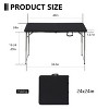 SUGIFT 4ft Portable Plastic Folding Tables for Home Garden Office Indoor Outdoor, Black - 2 of 4