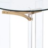 Royal Hampton 23 Inch Round End Table, Glass Top, Acrylic Legs - 3 of 4