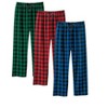 Collections Etc 3-pc Pk Ladies Plaid Pj Pants - 3 of 4