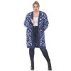 PS Leopard Print Open Front High Pile Fleece  Coat - White Mark - 2 of 4