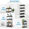 MaseiKar 5-Tier Storage Cart Organizer Rolling Utility Cart, Mobile Shelving Unit Slide Out Storage Shelves for Kitchen Living Room Bathroom - 2 of 4