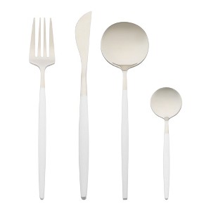 REGALWOVEN Stainless Steel Flatware with Spoons and Forks Set 4 Pieces - 1 of 4