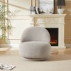 TOAOTBNBO Round Lounge Accent Armless Chair for Sleeping, Oversized Round Bedroom Chair with Recliner Backrest Single Sofa Armless Chair - 4 of 4
