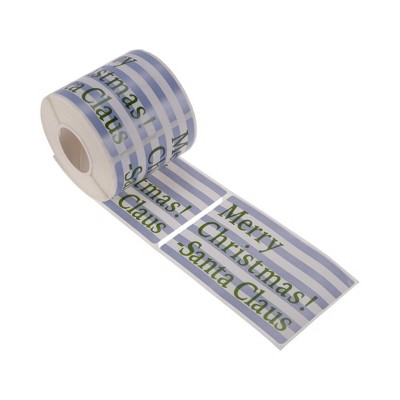 Unique Bargains Christmas Stickers for Ceramic Glass Metal Paper Plastic Peel and Stick English Lettering Coated Paper Light Blue White Green 1Pcs