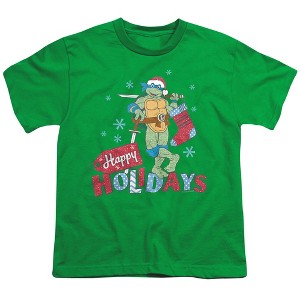 Boys' Teenage Mutant Ninja Turtles Happy Holiday Sparkly Christmas T-Shirt - 1 of 4