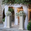 Infurnic Planters, Tall Plant Pedestal with Stands, Standing Garden Bed Outdoor for Patio Balcony Backyard, White, 13.98"*13.98"*36.02" - 2 of 4