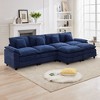 HYLEORY Chenille Fabric Pillow Top Arm U-Shaped Sectional Sofa , Indoor Convertible Modular Sectional Sofa Set with 2 Ottomans for Living Room - 4 of 4