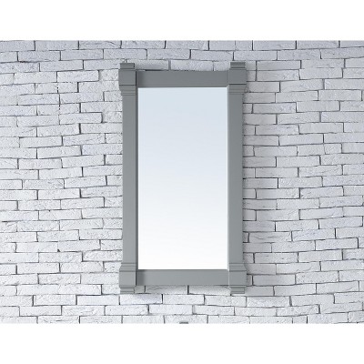 Urban Gray Traditional Wood Floating Wall Mirror 21.5" x 39.25"