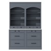 PAGED 83.7inch Dining Room Cabinet, Tall Kitchen Hutch with Faux Marble Top, Cupboard Cabinet with 5 Storage Drawers and Adjustable Shelf - 4 of 4