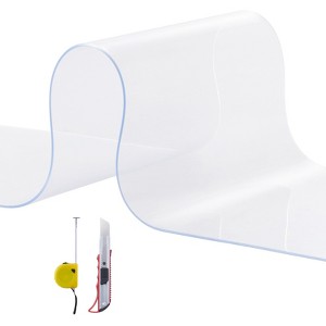 VEVOR Strip Curtain, 150' Length, 8" Width, 0.08" Thickness, Clear Smooth Plastic Door Strips, PVC Curtain Strip Door Bulk Roll - 1 of 4