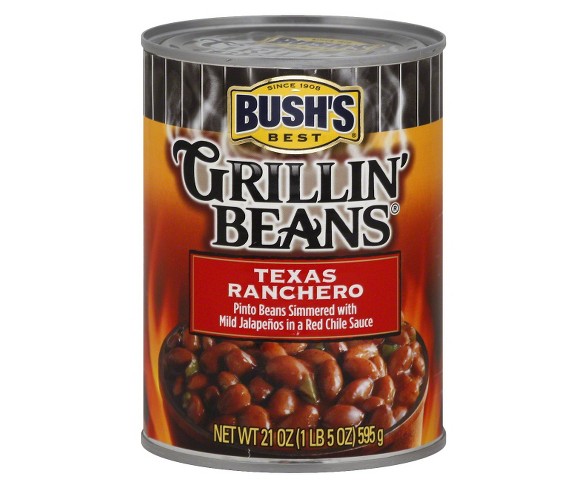 Bush's Best Grillin' Beans Texas Ranchero Pinto Beans 21 oz