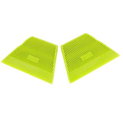Unique Bargains Soft Rubber Trapezoid Car Bubble Window Film Tint Scraper Green 2 Pcs