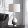 Uttermost Tanali Modern Table Lamp with Charcoal Concrete & White Marble Finish, 28.5"H - 2 of 4