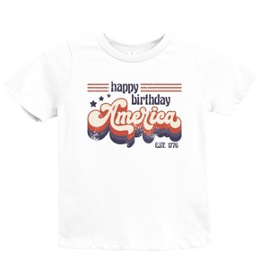 The Juniper Shop Happy Birthday America Retro Youth Short Sleeve Tee - 1 of 4