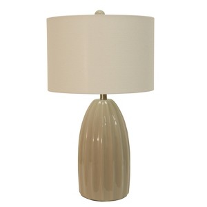 Cannon Crackle Table Lamp Gray (Lamp Only) - Decor Therapy