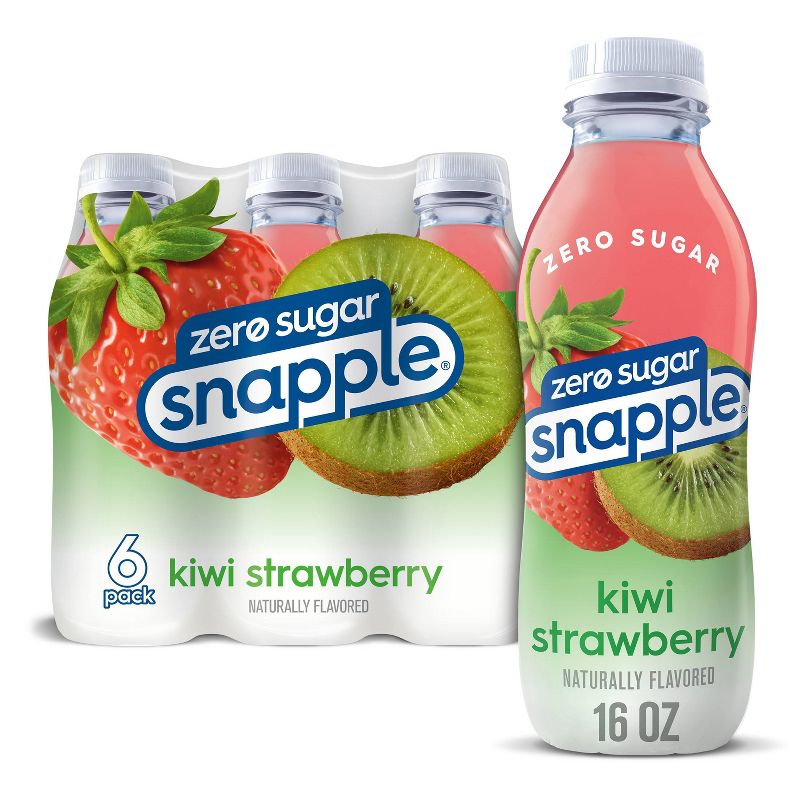 Snapple Zero Sugar Kiwi Strawberry - 6pk/16 fl oz Bottles, 1 of 7