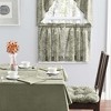 Ellis Curtain Lexington Leaf Pattern on Colored Ground Tailored Swags 56"x36" Sage - 3 of 4