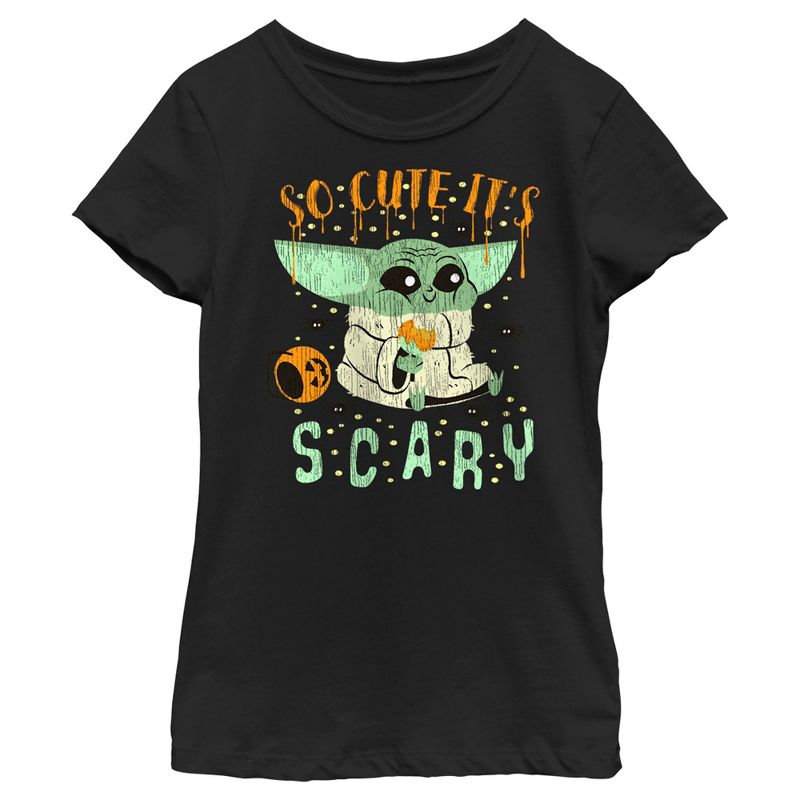 Girl's Star Wars: The Mandalorian Halloween So Cute It’s Scary T-Shirt, 1 of 5