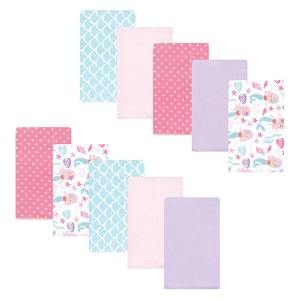 Luvable Friends Hudson Baby Flannel Burp Cloths 10pk Set - 1 of 2