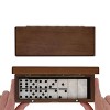 WE Games Double 6 Marbleized Dominoes in Magnetic Wooden Travel Box, White Color - 4 of 4