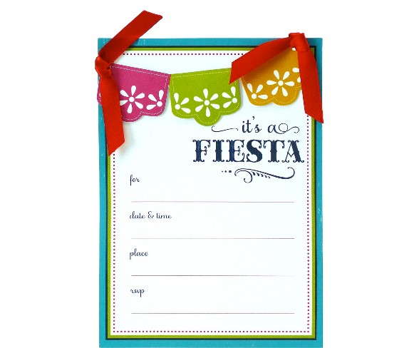 Anna Griffin "It's a Fiesta" Party Invitations (10 ct)