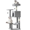 FONTOI 44 Inch Cat Tree Tower Large Cat Climbing Tree with Extended Platform, Indoor Pet House for Cats Kittens Play, Light Gray, 13.7"* 17.7"*43.6" - 2 of 4
