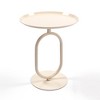 Lyngins Lantern-Shaped Metal End Tables Living Room, Retro Tray Side Table with Weighted Base, Small Side Table, Round End Table, Small Coffee Table - 4 of 4