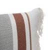 14x36 Inches Hand Woven Rust Cotton with Polyester Fill Pillow - Foreside Home & Garden - 2 of 4