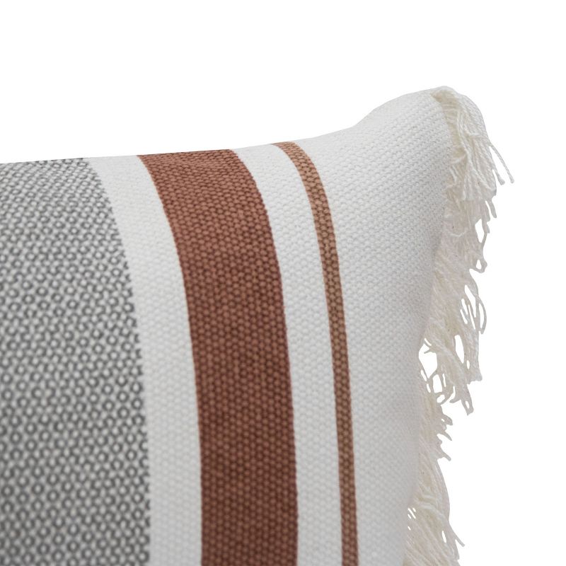 14x36 Inches Hand Woven Rust Cotton with Polyester Fill Pillow - Foreside Home & Garden, 2 of 8