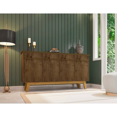 Yonkers Rustic Brown Mid-Century Modern Sideboard