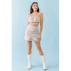 Slickblue Women's Mint Fuchsia Print 2-Piece Set - Strappy Crop Top & Wrap Hem Mini Skirt, Size S-L - 4 of 4