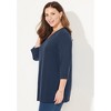 Catherines Suprema 3/4 Sleeve V-Neck Tee - 4 of 4