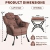 Lazy Chair with Ottoman – Modern Lounge Chair for Small Spaces, Ergonomic Reading Armchair with Footrest and Removable Cover - 2 of 4