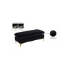 Meridian Furniture,Naomi Black Velvet Ottoman - 3 of 3