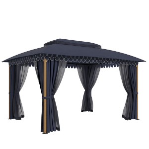 Captiva Designs 10x13 Patio Gazebo with Screened Canopy & Mosquito Netting – Heavy Duty Outdoor Shelter for Lawn and Garden - 1 of 4