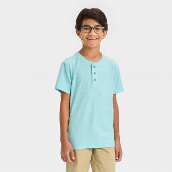 Boys' Short Sleeve Jacquard Henley Shirt - Cat & Jack™