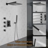 Itopfox 12 Inch Rainfall Shower Faucet with 4 Full Body Shower Jet Fixtures Combo, Shower System Set with Rain Mixer Shower Head and Brass 2 in 1\ - 2 of 4