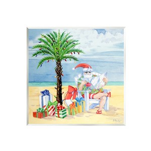Stupell Industries Santa Claus on Beach, 12'' x 12'' - 1 of 4